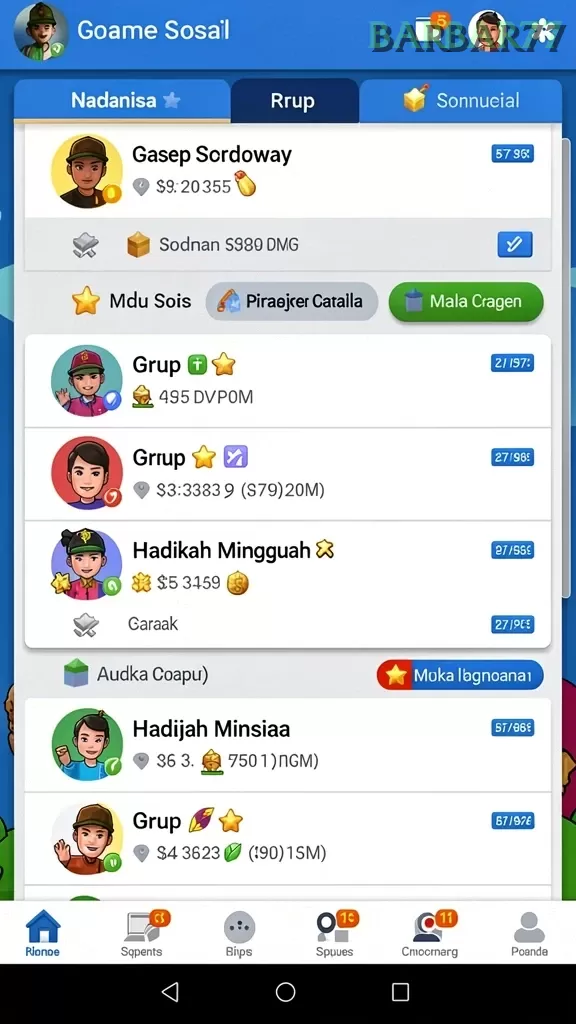 Cuplikan layar CLBKTOTO — menu navigasi